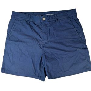 Florence Marine X Causal Men Chino Shorts Size 34 Navy Blue Stretch Flat Front